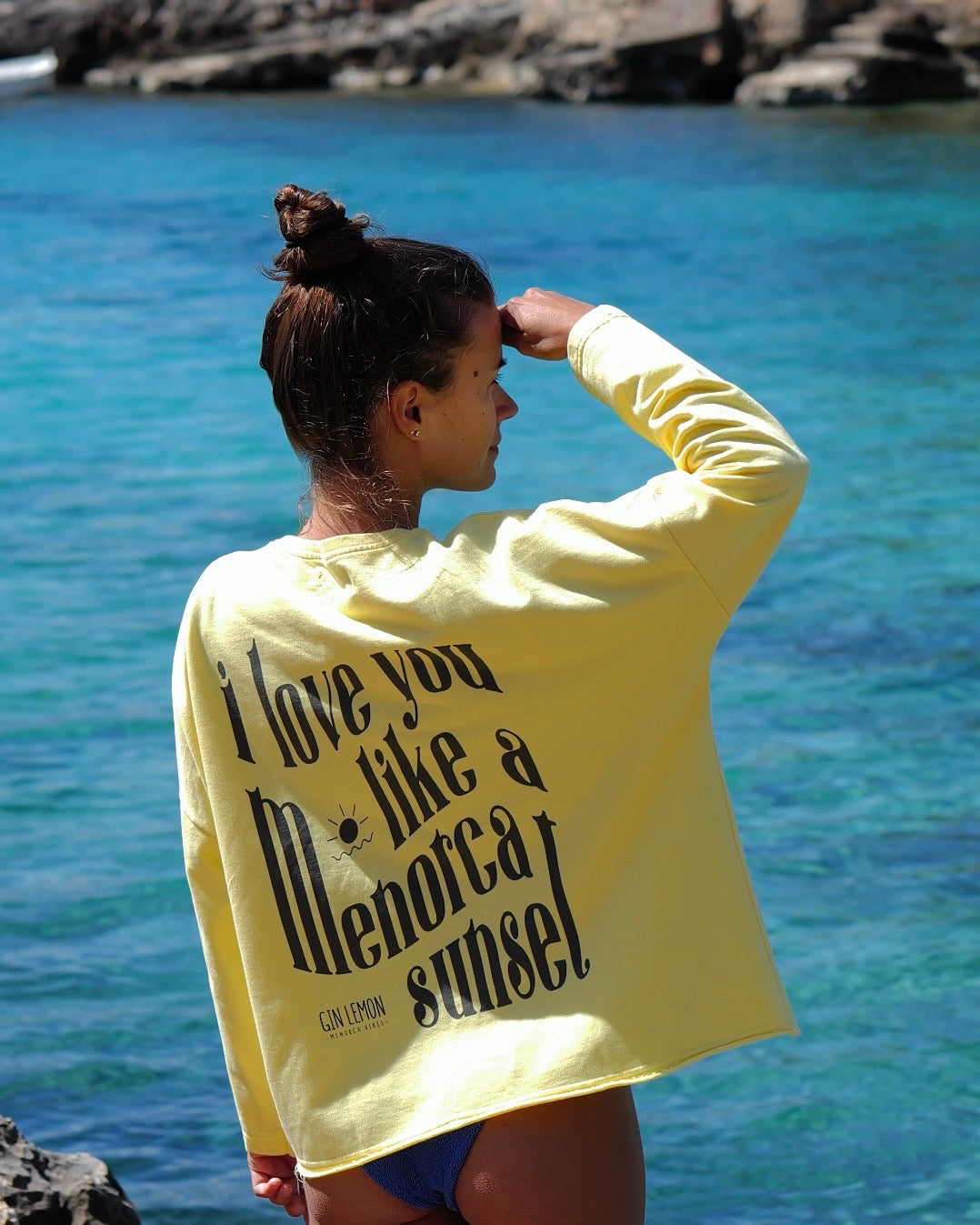 SUDADERA AMARILLA & GRIS SUNSET MUJER