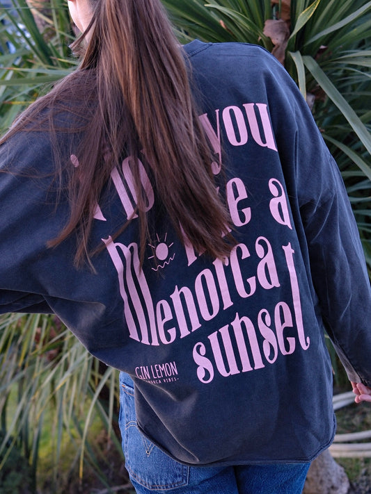 SUDADERA GREY AND PINK SUNSET MUJER